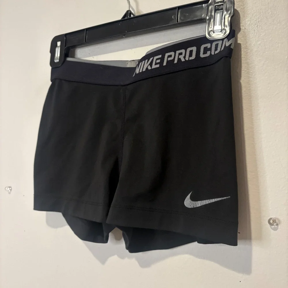 Nike Pro Combat Compression Shorts Women S Black‎ Dri-FIT Athletic Gym 3in